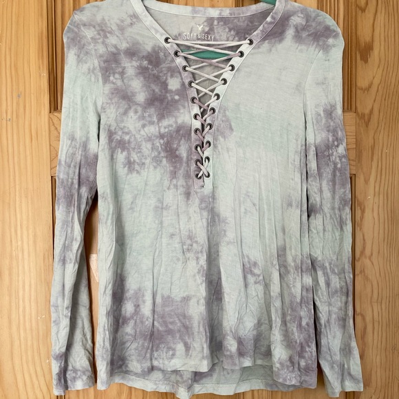 American Eagle Outfitters Tops - American Eagle Soft & Sexy Tie Dye Long Sleeve